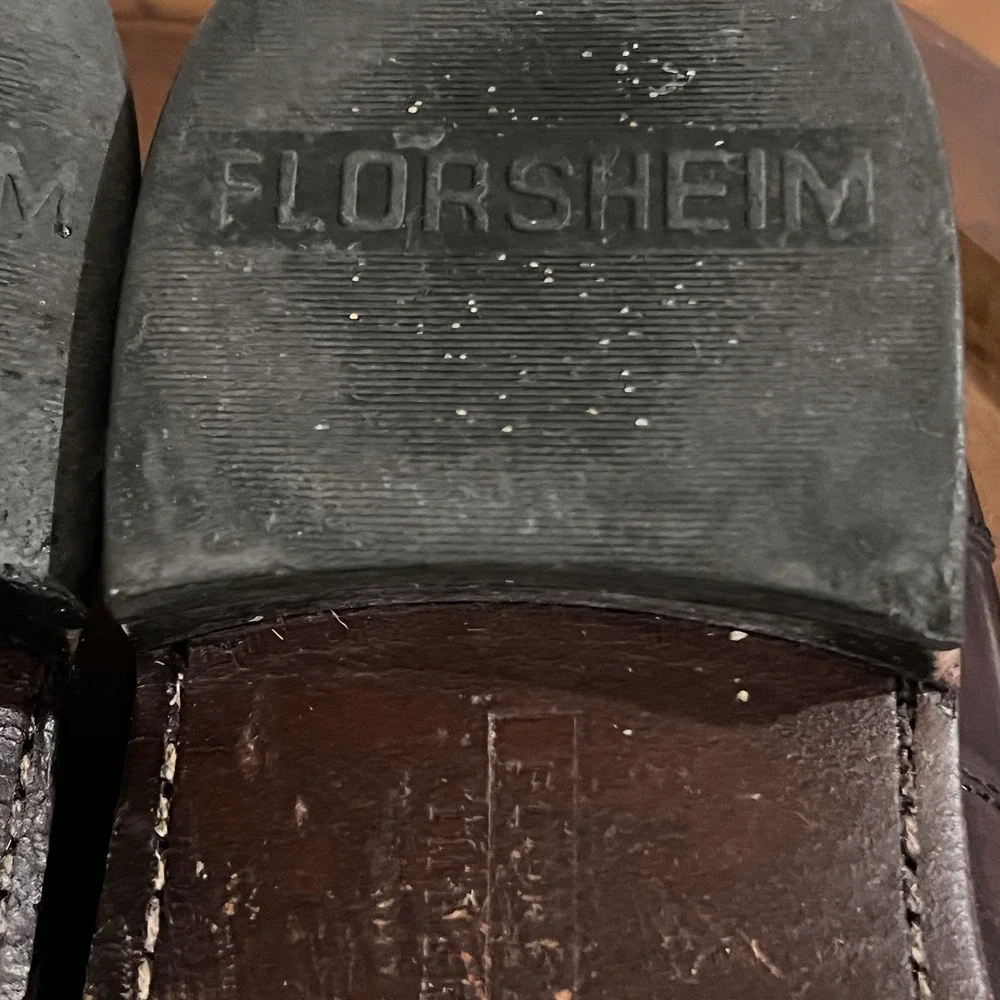 Florsheim Imperial Mens Burgundy Leather Cap Toe Oxford Dress Shoes 630968 10 D